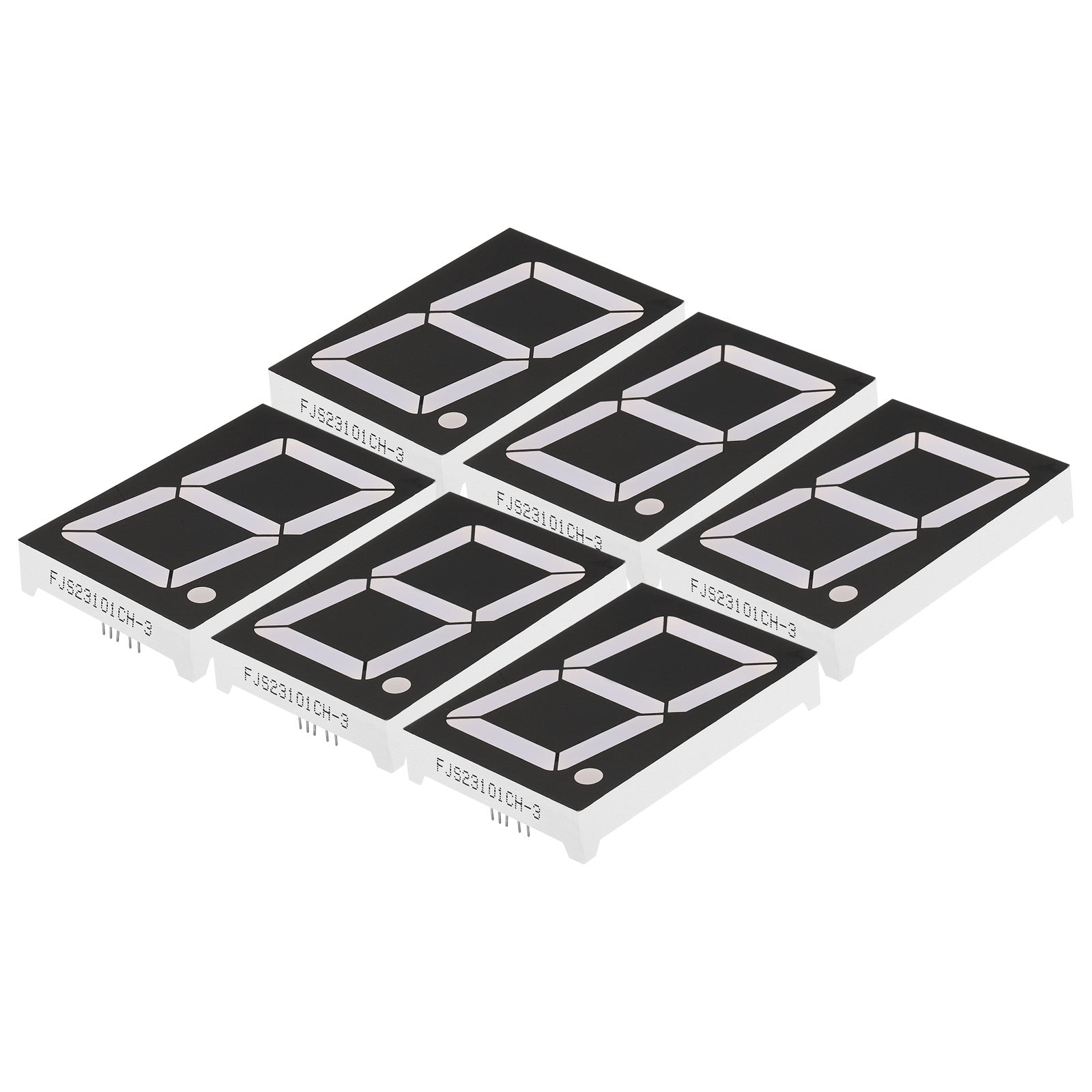 LED Display Digital Tube, 6 Pack 7 Segment 10 Pin 1 Bit 1.9"x2.7"x0.5 ...