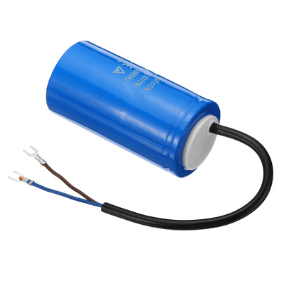 Harfington CD60 Run Capacitor, 200uF 250VAC 50/60Hz Motor Starting Capacitor with 2 Wires for Air Compressor Motor Starts Running