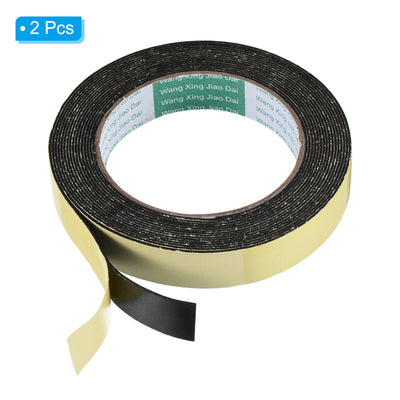 Harfington Foam Tape Weather Strip, 2 Rolls 20mmx1mmx5m Weather Stripping Door Seal EVA Foam Tape Insulation Strip