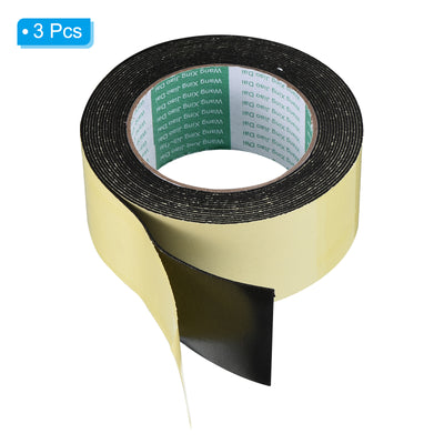 Harfington Foam Tape Weather Strip, 3 Rolls 50mmx1mmx5m Weather Stripping Door Seal EVA Foam Tape Insulation Strip