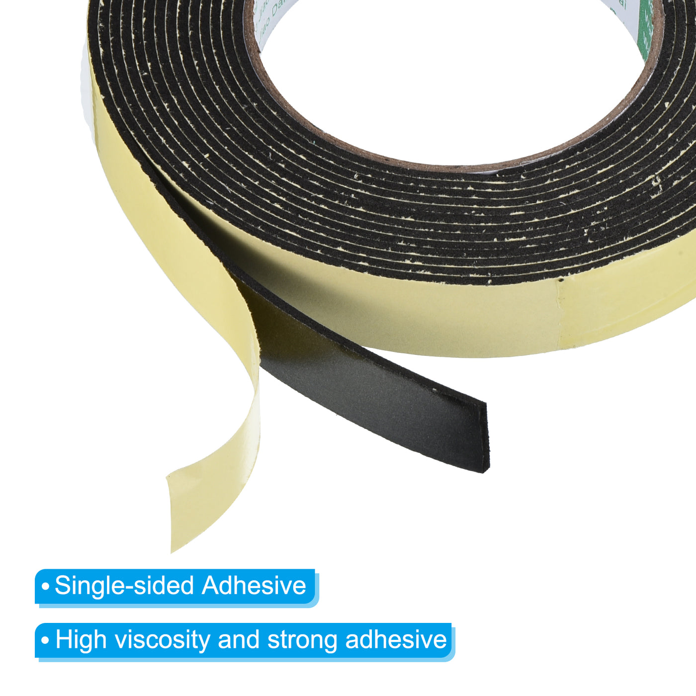 Harfington Foam Tape Weather Strip, 2 Rolls 20mmx2mmx5m Weather Stripping Door Seal EVA Foam Tape Insulation Strip