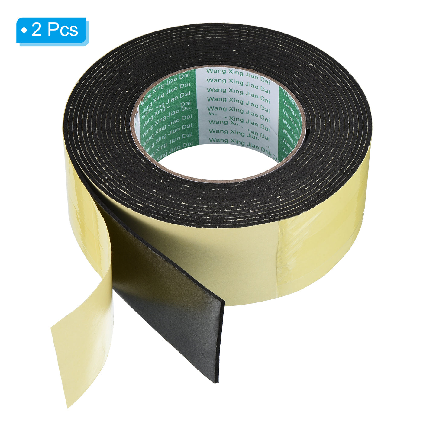 Harfington Foam Tape Weather Strip, 2 Rolls 50mmx2mmx5m Weather Stripping Door Seal EVA Foam Tape Insulation Strip