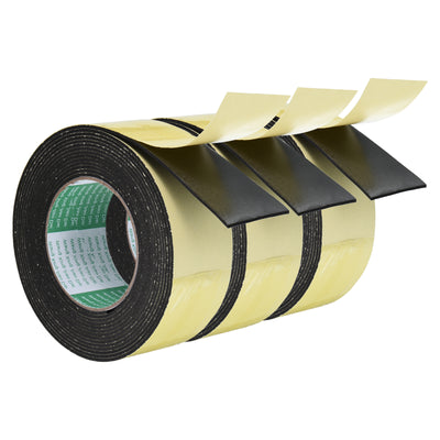 Harfington Foam Tape Weather Strip, 3 Rolls 50mmx2mmx5m Weather Stripping Door Seal EVA Foam Tape Insulation Strip