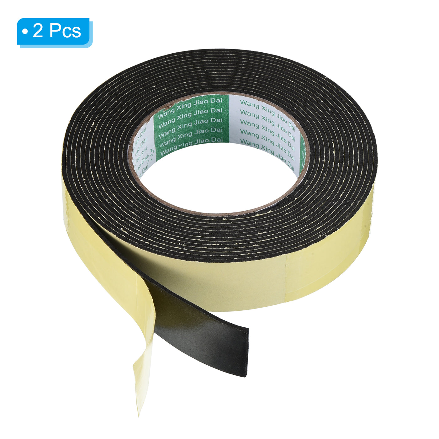 Harfington Foam Tape Weather Strip, 2 Rolls 30mmx2mmx5m Weather Stripping Door Seal EVA Foam Tape Insulation Strip