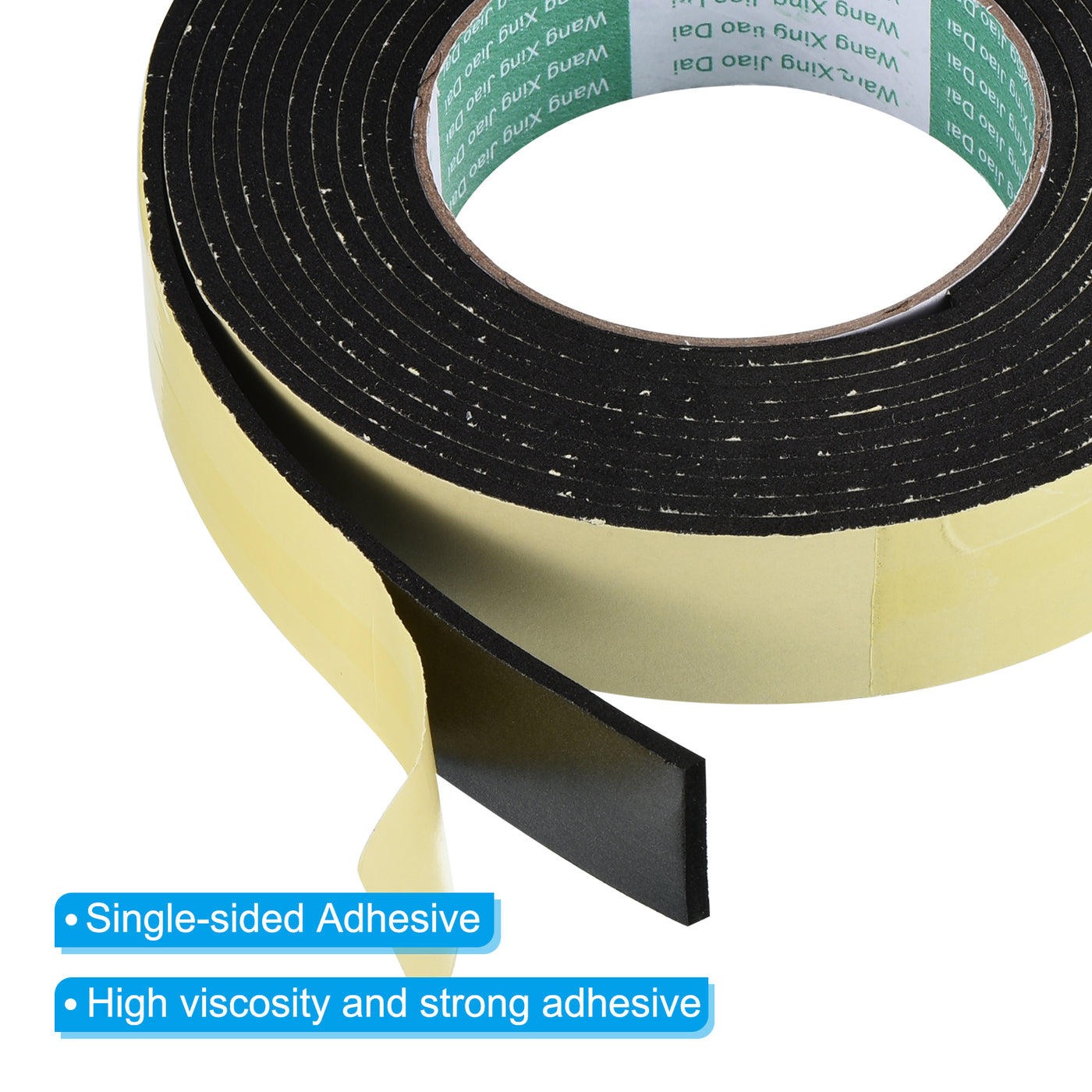 Harfington Foam Tape Weather Strip, 4 Rolls 30mmx3mmx4m Weather Stripping Door Seal EVA Foam Tape Insulation Strip