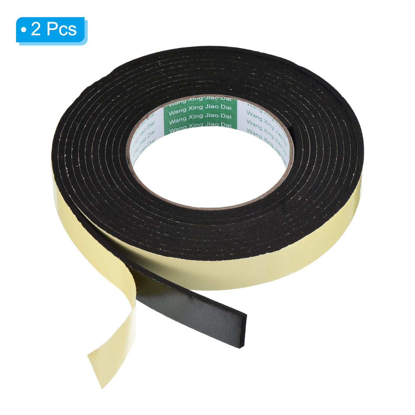 Harfington Foam Tape Weather Strip, 2 Rolls 20mmx3mmx4m Weather Stripping Door Seal EVA Foam Tape Insulation Strip
