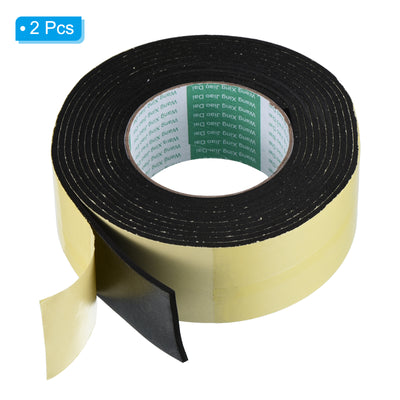Harfington Foam Tape Weather Strip, 2 Rolls 50mmx3mmx4m Weather Stripping Door Seal EVA Foam Tape Insulation Strip