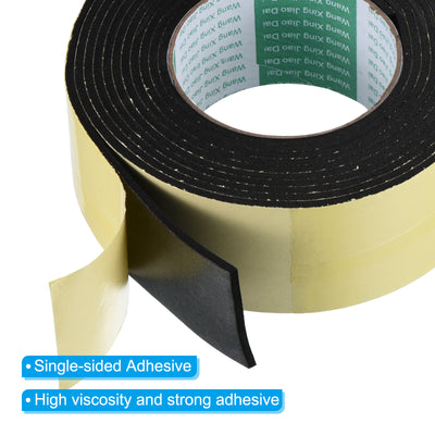 Harfington Foam Tape Weather Strip, 3 Rolls 50mmx3mmx4m Weather Stripping Door Seal EVA Foam Tape Insulation Strip