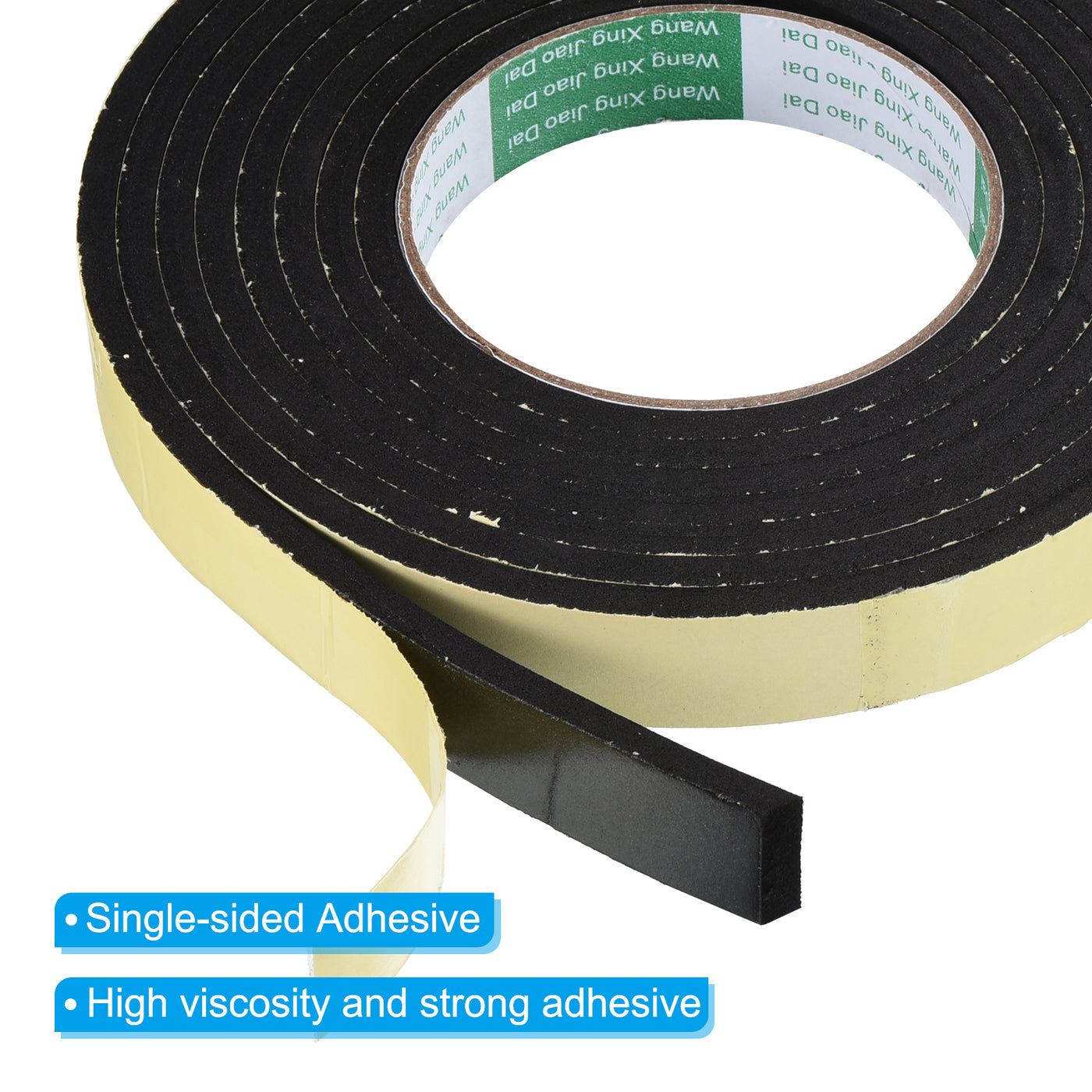 Harfington Foam Tape Weather Strip, 3 Rolls 20mmx5mmx3m Weather Stripping Door Seal EVA Foam Tape Insulation Strip