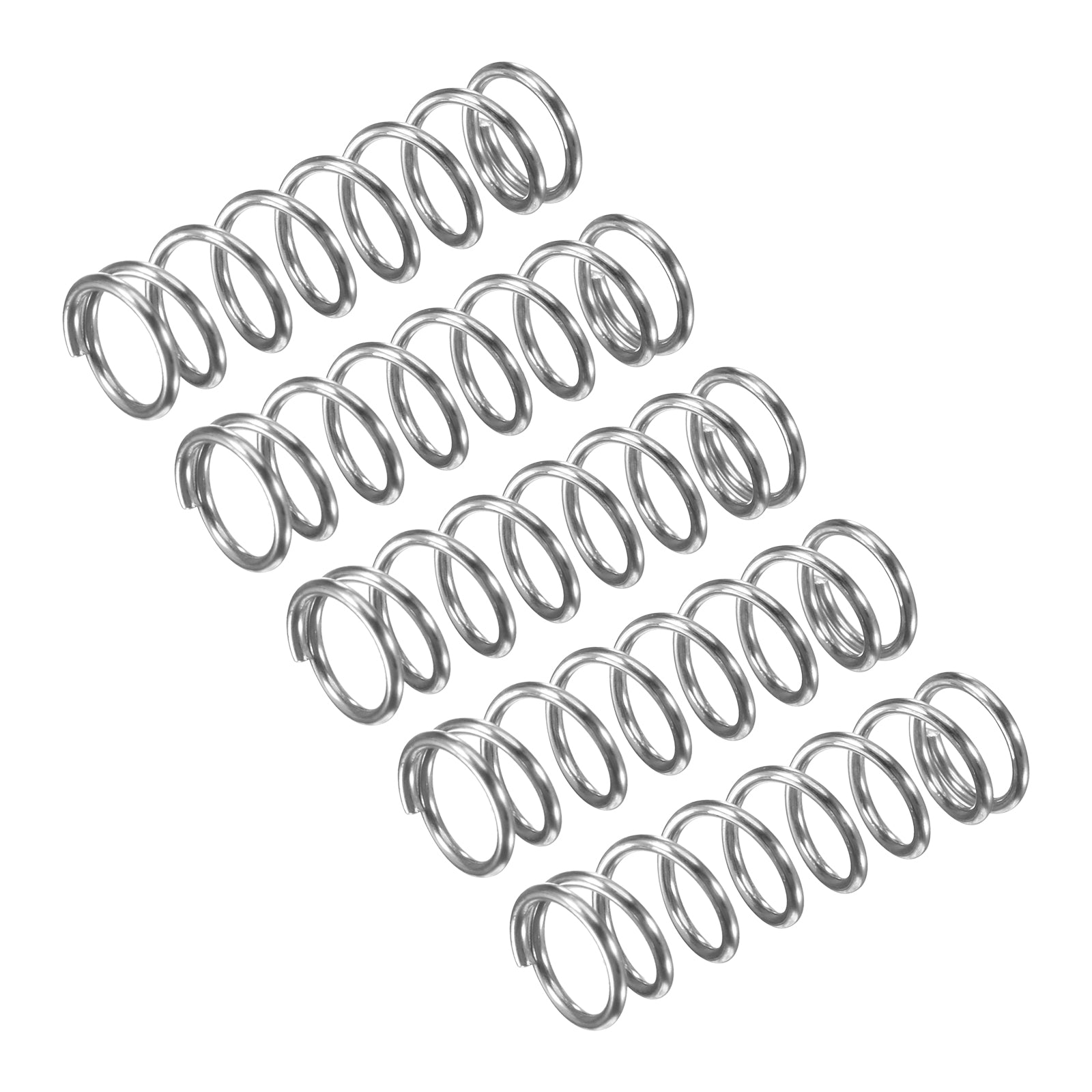 Sourcing Map 304 Stainless Steel Compression Springs - 7mm OD, 0.8mm Wire, 30mm Free Length, Pack Of 30pcs
