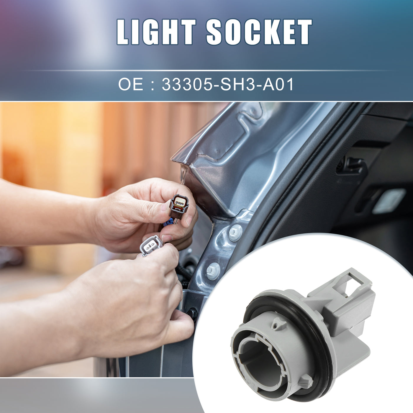 A ABSOPRO Car Turn Signal Light Bulb Socket Holder 33305-SH3-A01 for Acura Integra 1988-1993