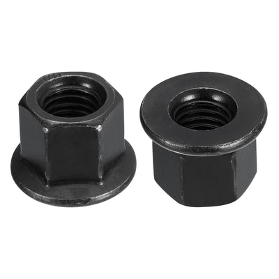 Harfington Uxcell M12 Flange Hex Lock Nuts, 2pcs Grade 8.8 Carbon Steel Hex Flange Nuts