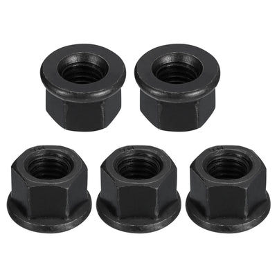Harfington Uxcell M14 Flange Hex Lock Nuts, 5pcs Grade 8.8 Carbon Steel Hex Flange Nuts