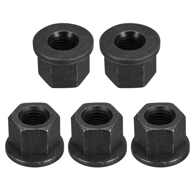 Harfington Uxcell M16 Flange Hex Lock Nuts, 5pcs Grade 8.8 Carbon Steel Hex Flange Nuts