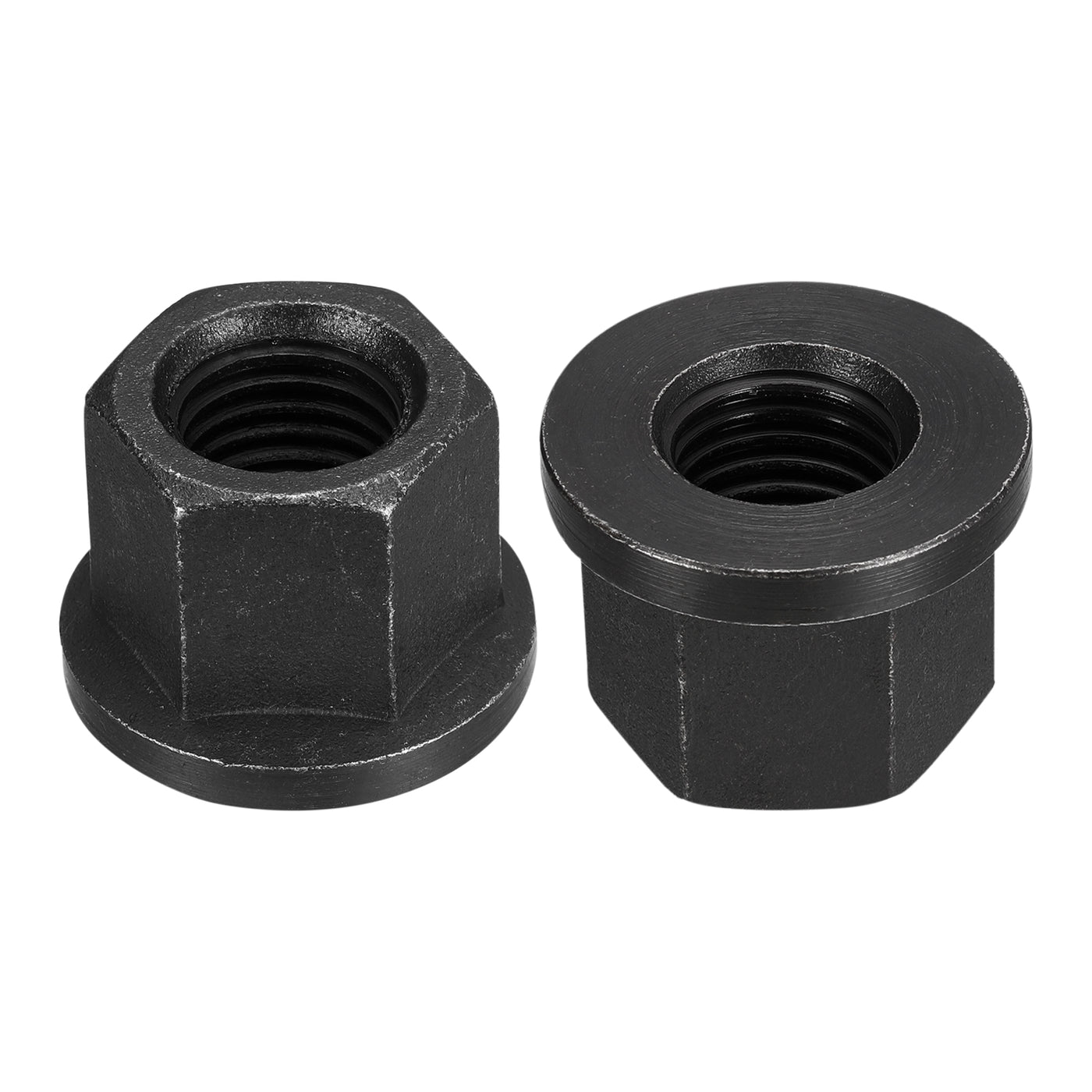 uxcell Uxcell M20 Flange Hex Lock Nuts, 2pcs Grade 8.8 Carbon Steel Hex Flange Nuts