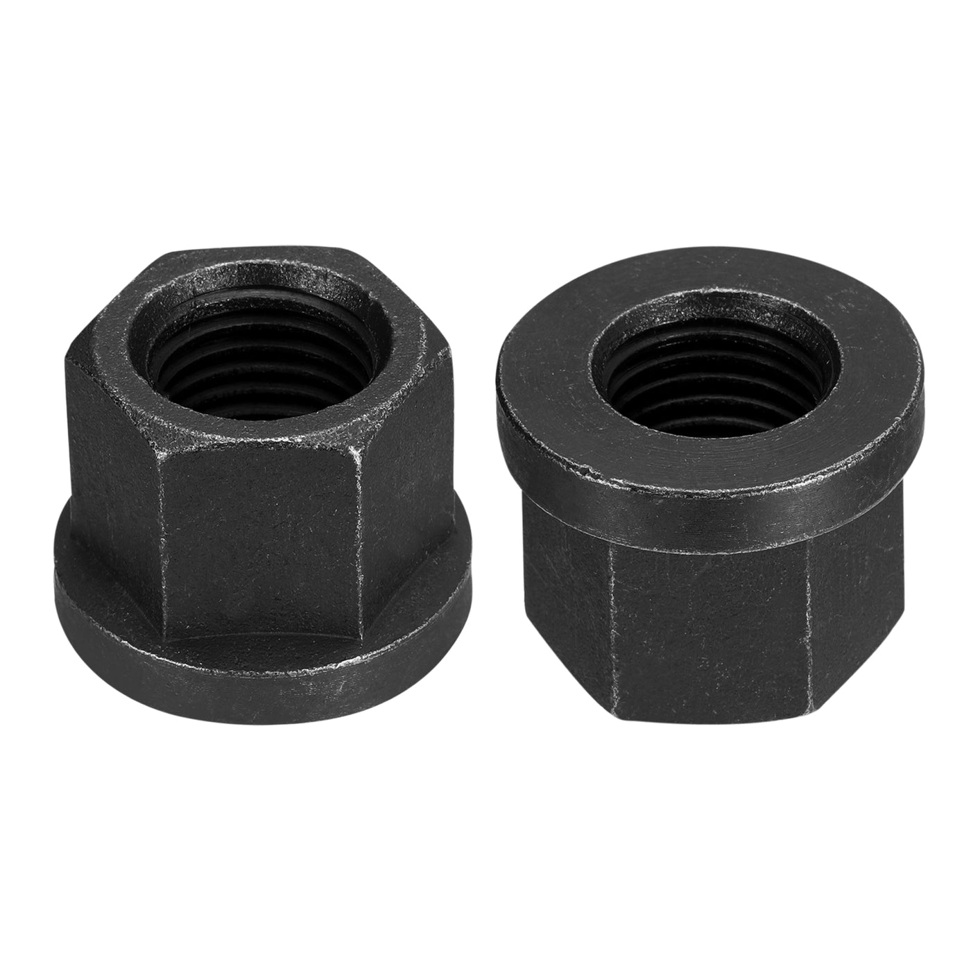 uxcell Uxcell M22 Flange Hex Lock Nuts, 2pcs Grade 8.8 Carbon Steel Hex Flange Nuts