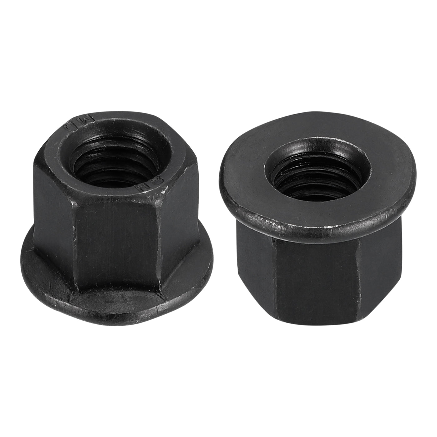 uxcell Uxcell M12 Flange Hex Lock Nuts, 2pcs Grade 10.9 Carbon Steel Hex Flange Nuts