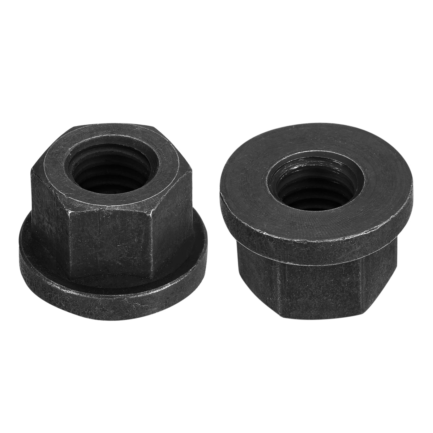 uxcell Uxcell 5/8-11 Flange Hex Lock Nuts, 2pcs Grade 10.9 Carbon Steel Hex Flange Nuts