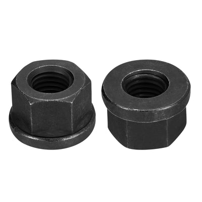 Harfington Uxcell 3/4-10 Flange Hex Lock Nuts, 2pcs Grade 10.9 Carbon Steel Hex Flange Nuts