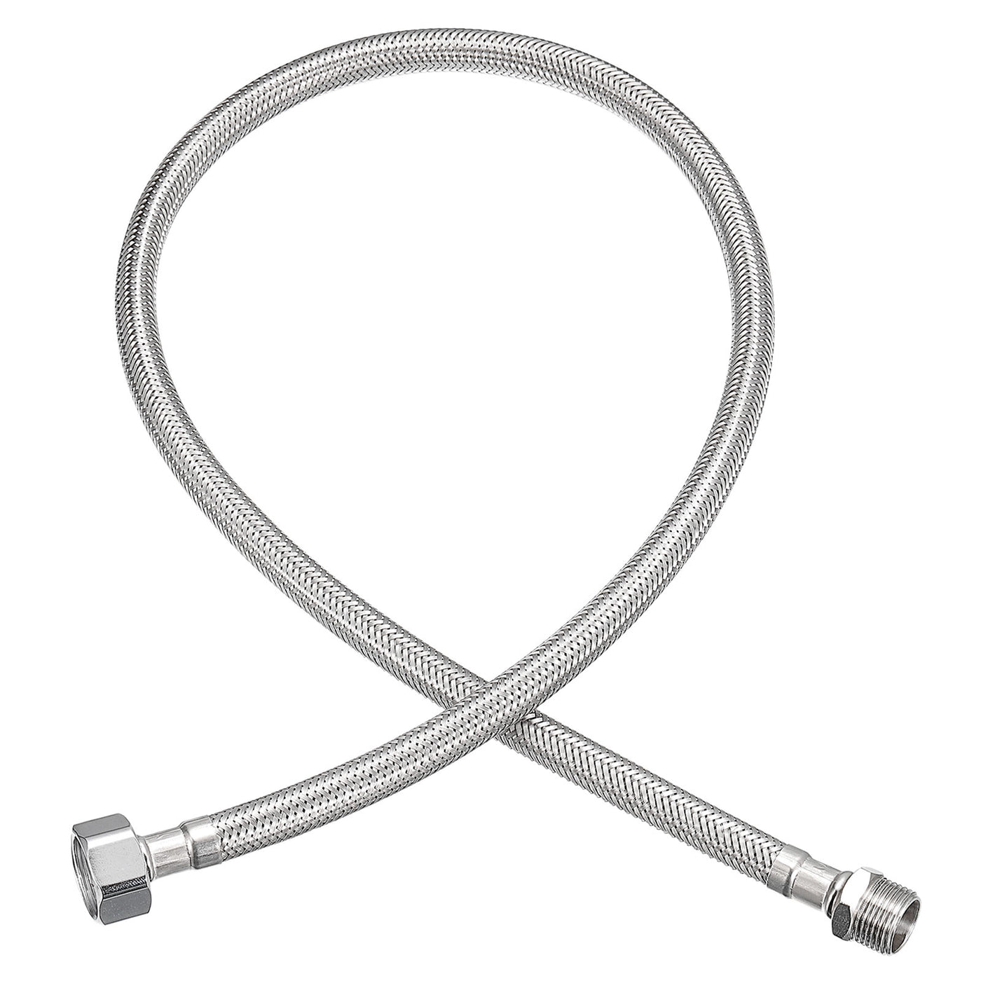 uxcell Uxcell 16" Faucet Supply Line Connector, 2pcs 3/8" Male x 1/2" Female SUS304 Hose