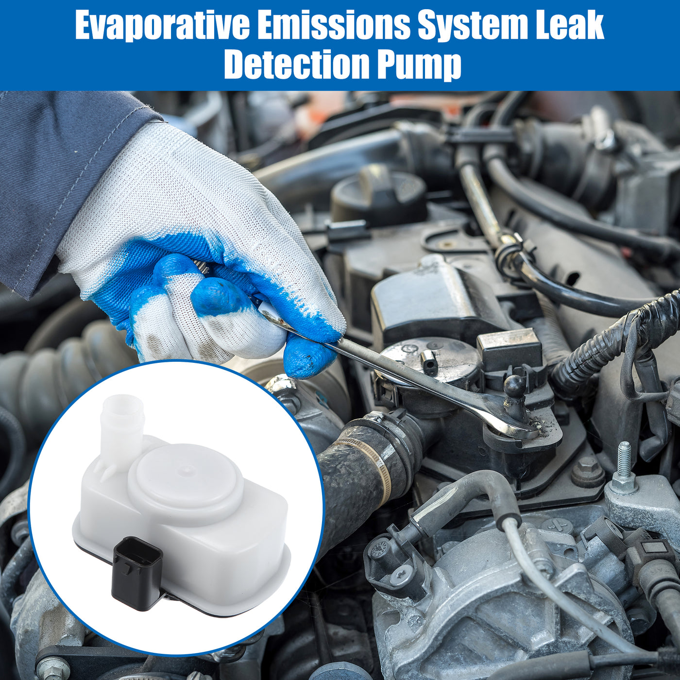 ACROPIX Evaporative Emissions System Leak Detection Pump Fit for Jeep Wrangler with Gasket - Pack of 1 White
