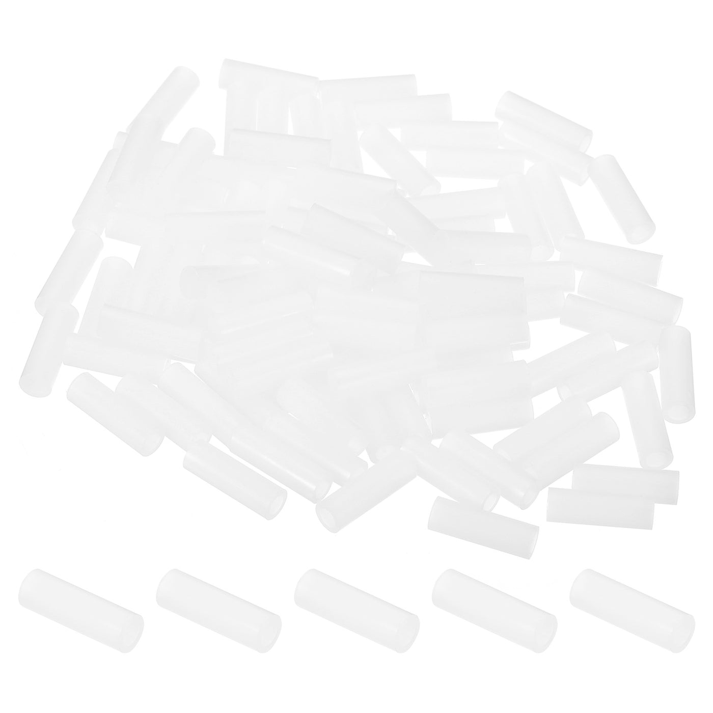 Harfington 3.2mm ID x 5mm OD x 15mm L Round Spacers Washers, 100 Pack for M3 Screws, White