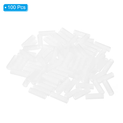 Harfington 3.2mm ID x 5mm OD x 16mm L Round Spacers Washers, 100 Pack for M3 Screws, White