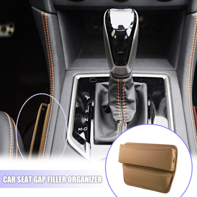 Harfington Universal Car Front Seat Gap Filler Center Console Side Insert Storage Organizer 1pcs