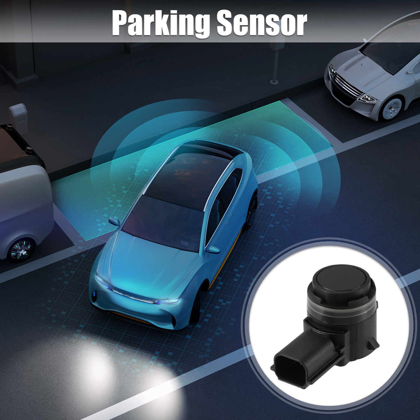 X AUTOHAUX Car Bumper PDC Reverse Parking Assist Sensor for Ford Edge 2019-2021 HU5T-15K859-BA HU5T15K859BA