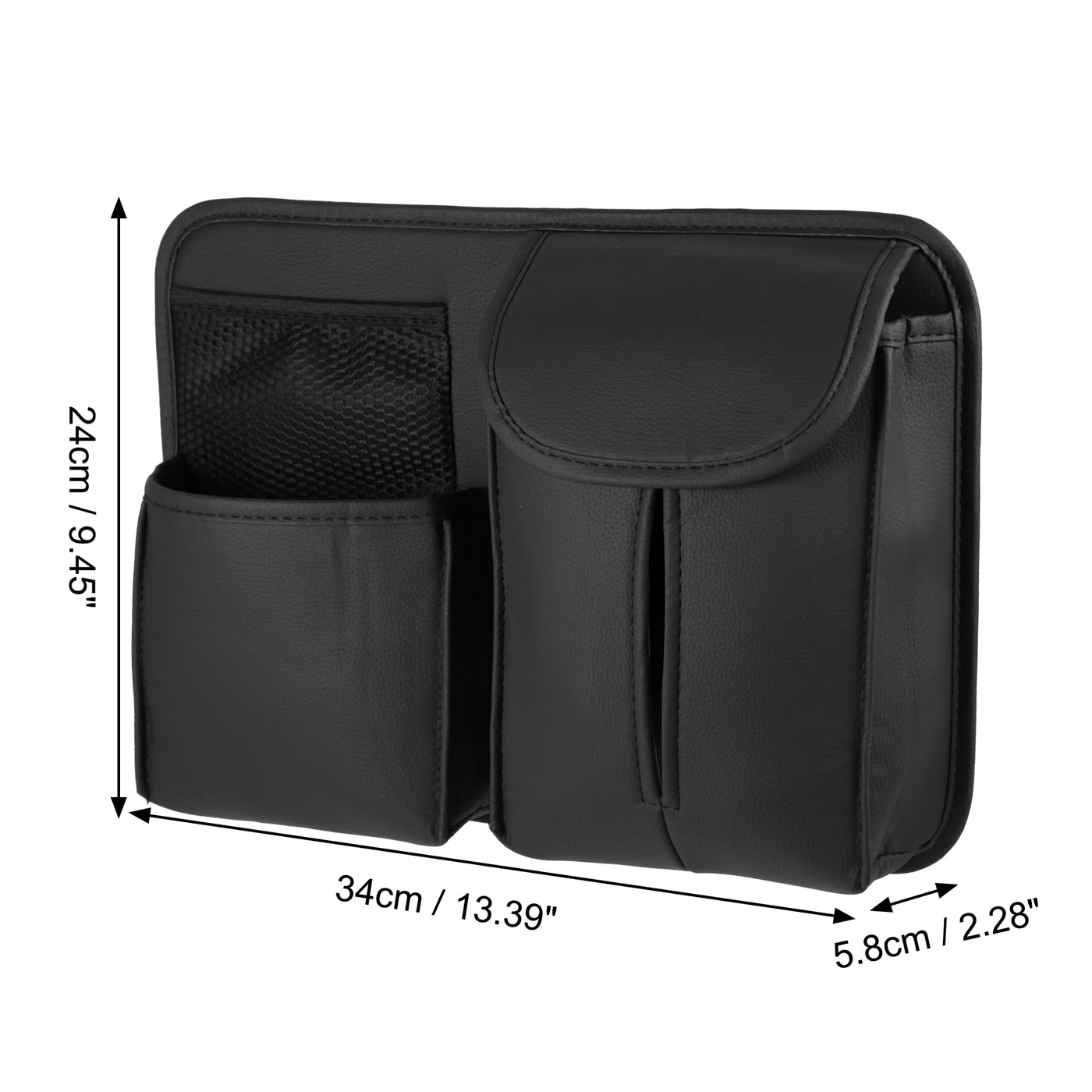 ACROPIX Car Seat Back Universal Car Back Seat Storage Bag Multi Pockets Organizer Black - Pack of 1
