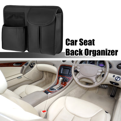 Harfington Car Seat Back Universal Car Back Seat Storage Bag Multi Pockets Organizer Black - Pack of 1