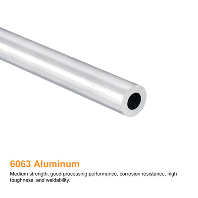 Harfington Uxcell 6063 Aluminum Round Tube 15mm OD 9mm Inner Dia 300mm Length Pipe Tubing