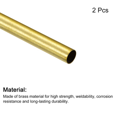 Harfington Uxcell Brass Round Tube 8mm OD 0.2mm Wall Thickness 150mm Length Pipe Tubing 2 Pcs