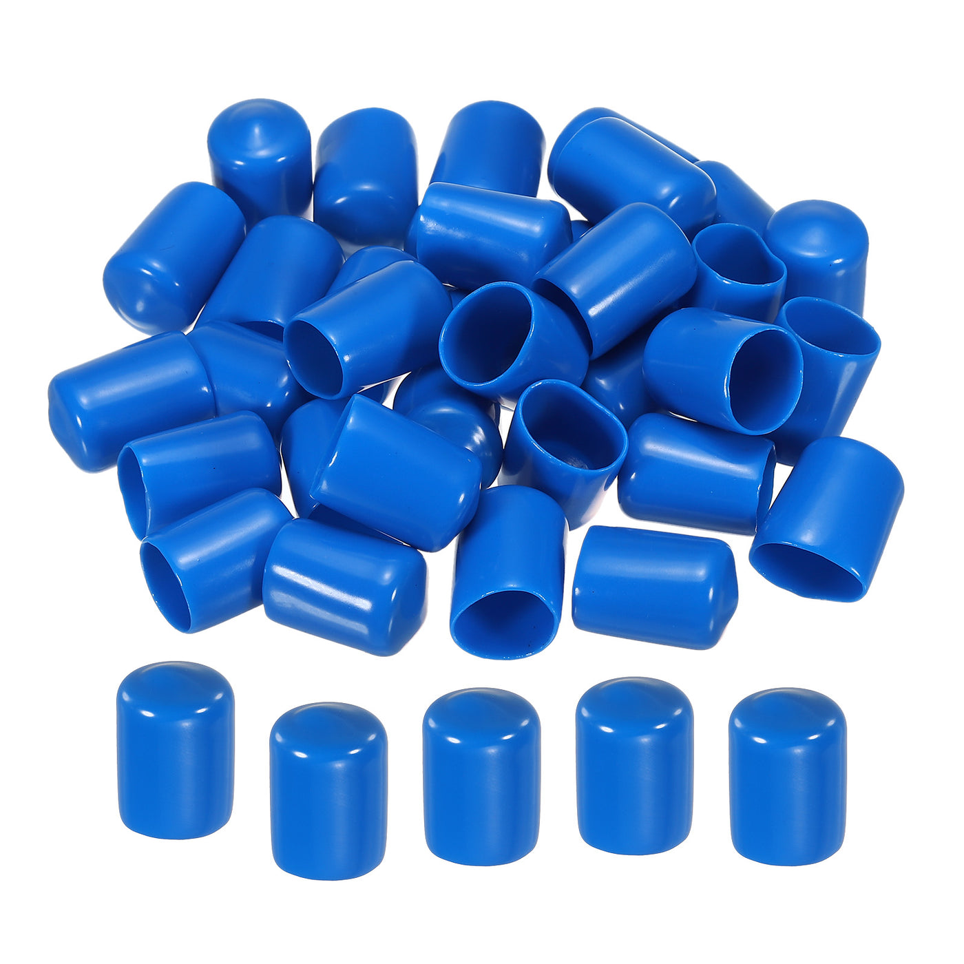 20pcs Rubber End Caps Cover 5/8 Inch Vinyl Screw Thread Protector