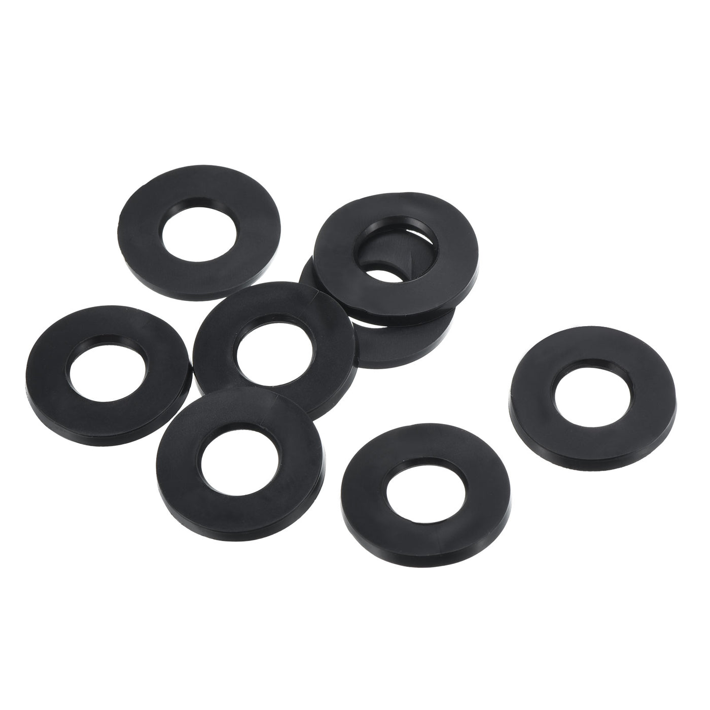 Harfington M10 Rubber Flat Washer, 8 Pack 10mm ID 20mm OD Sealing Spacer Gasket Ring,Black