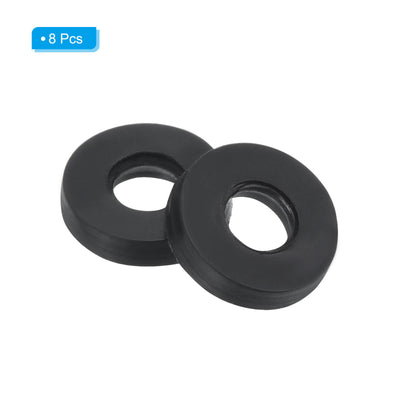 Harfington M3 Rubber Flat Washer, 8 Pack 3mm ID 7mm OD Sealing Spacer Gasket Ring,Black