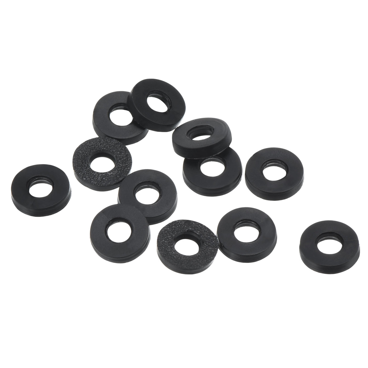 Harfington M3 Rubber Flat Washer, 12 Pack 3mm ID 7mm OD Sealing Spacer Gasket Ring,Black