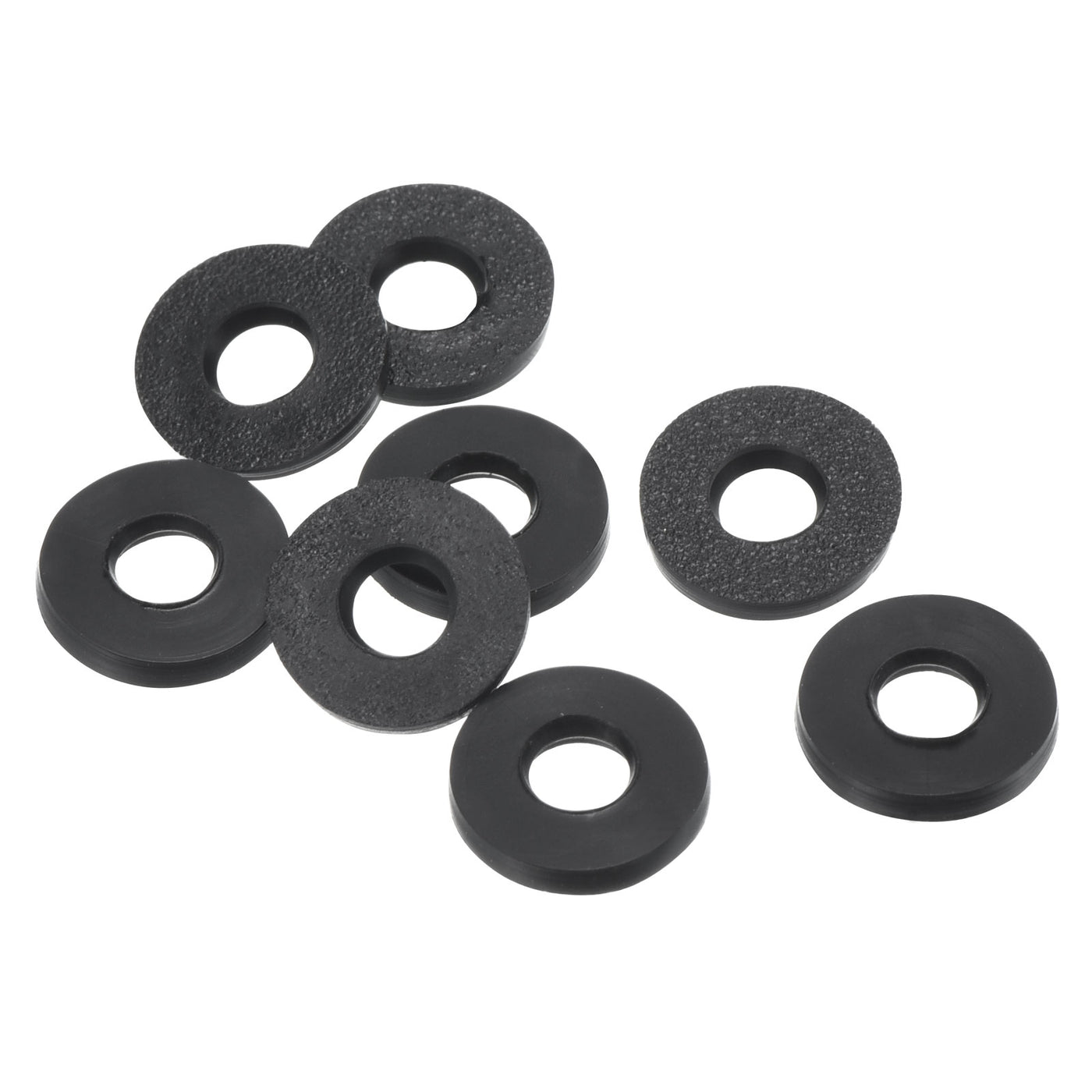Harfington M4 Rubber Flat Washer, 8 Pack 4mm ID 9mm OD Sealing Spacer Gasket Ring,Black