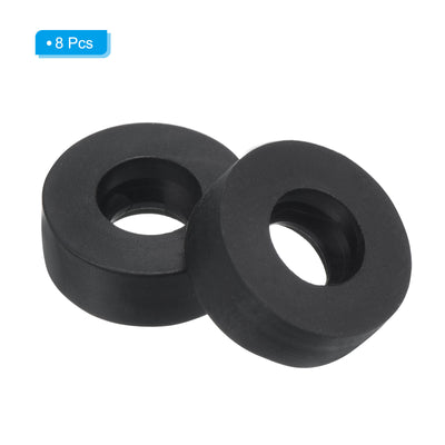 Harfington M6 Rubber Flat Washer, 8 Pack 5mm ID 12mm OD Sealing Spacer Gasket Ring,Black