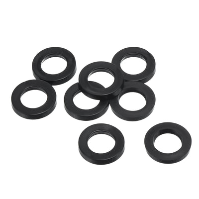 Harfington M10 Rubber Flat Washer, 8 Pack 10mm ID 16mm OD Sealing Spacer Gasket Ring,Black