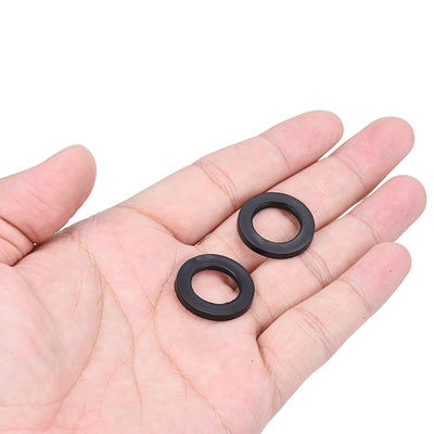 Harfington M15 Rubber Flat Washer, 8 Pack 15mm ID 23mm OD Sealing Spacer Gasket Ring,Black