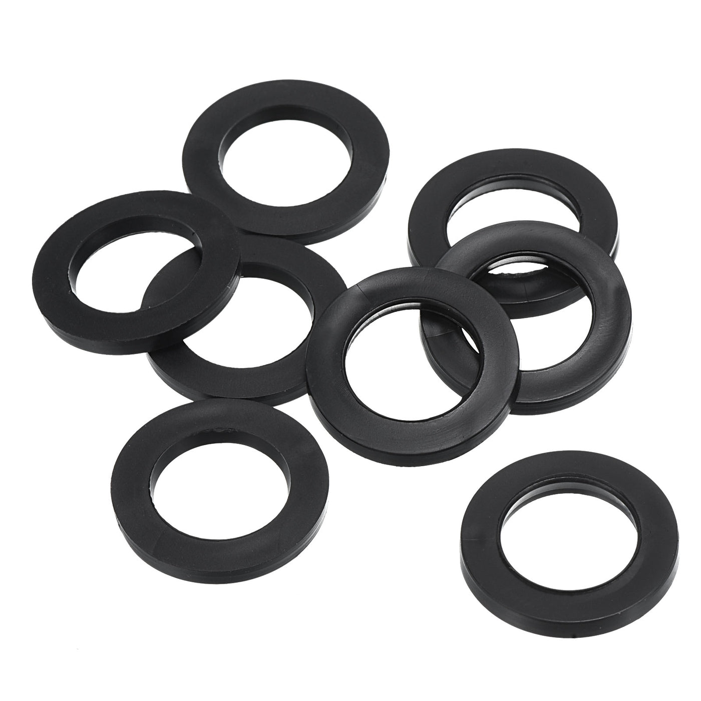 Harfington M15 Rubber Flat Washer, 8 Pack 15mm ID 23mm OD Sealing Spacer Gasket Ring,Black