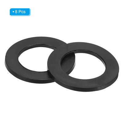 Harfington M25 Rubber Flat Washer, 8 Pack 25mm ID 39mm OD Sealing Spacer Gasket Ring,Black