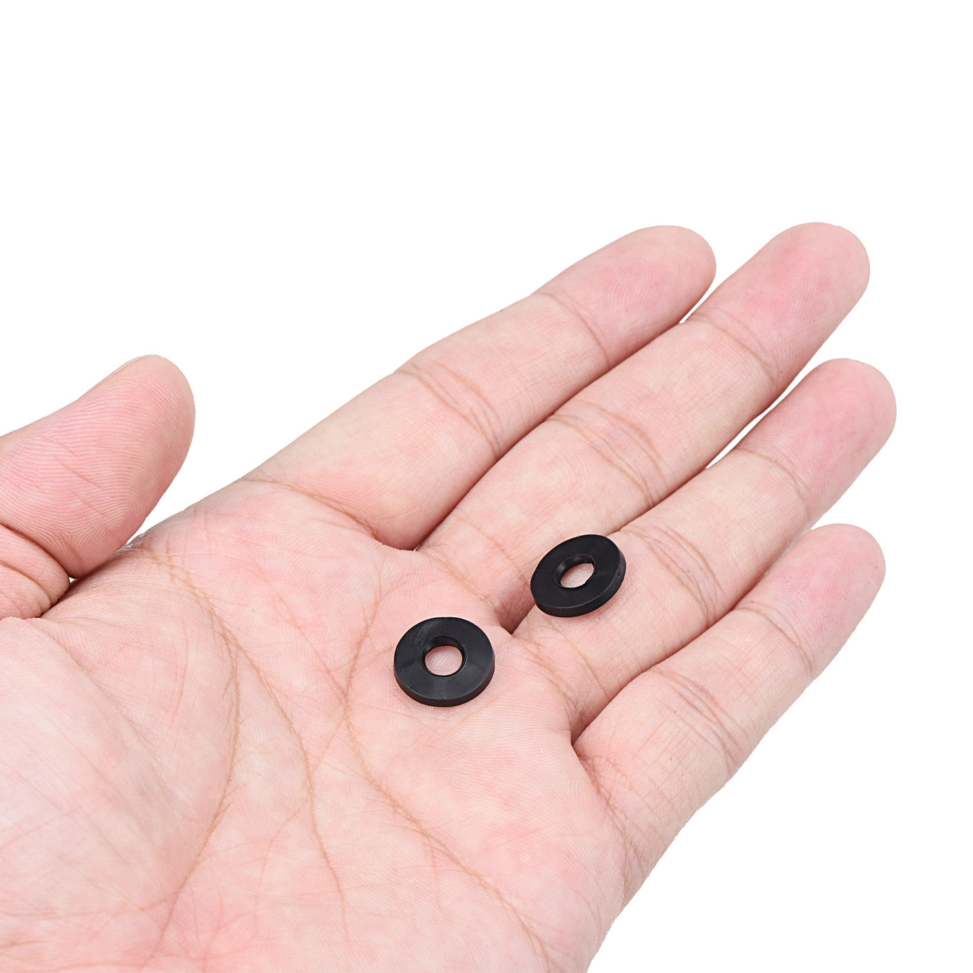 Harfington M6 Rubber Flat Washer, 80 Pack 5mm ID 13mm OD Sealing Spacer Gasket Ring,Black
