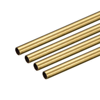 Harfington Uxcell Brass Round Tube 3mm OD 0.2mm Wall Thickness 250mm Length Pipe Tubing 4 Pcs