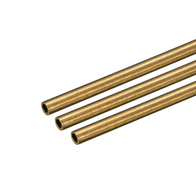 Harfington Uxcell Brass Round Tube 3mm OD 0.5mm Wall Thickness 250mm Length Pipe Tubing 3 Pcs