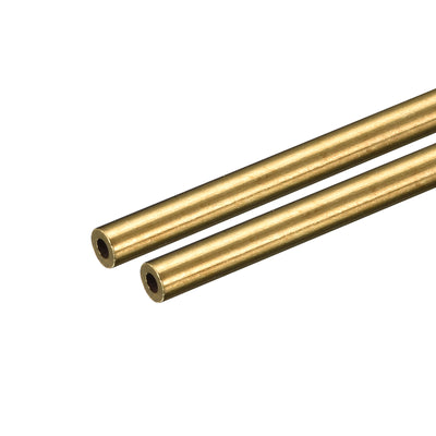 Harfington Uxcell Brass Round Tube 4mm OD 1mm Wall Thickness 250mm Length Pipe Tubing 2 Pcs