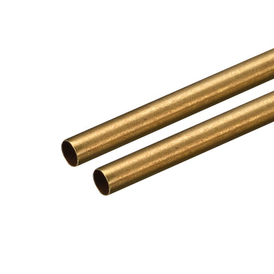Harfington Uxcell Brass Round Tube 4mm OD 0.2mm Wall Thickness 250mm Length Pipe Tubing 2 Pcs