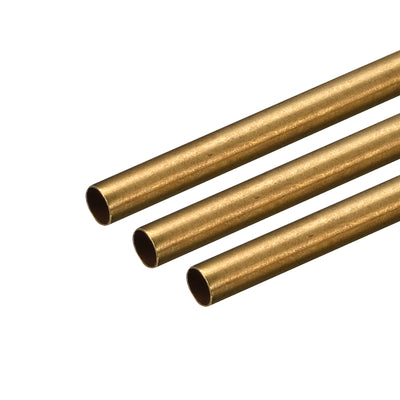 Harfington Uxcell Brass Round Tube 4mm OD 0.2mm Wall Thickness 250mm Length Pipe Tubing 3 Pcs