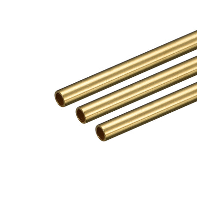 Harfington Uxcell Brass Round Tube 4mm OD 0.5mm Wall Thickness 250mm Length Pipe Tubing 3 Pcs